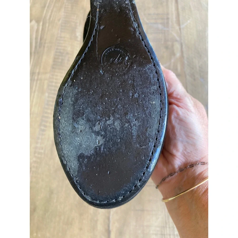Leifsdottir Katrina Black Suede Sculptural Wedge Platform Peep Toe Heel 37.5